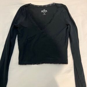 Hollister Black Lace Crop Top